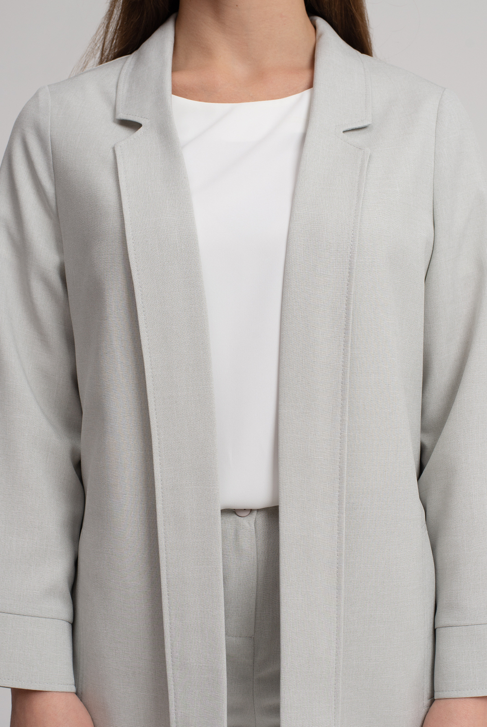 Жакет женский 3619зпа, серый лен #38СЛ043619зпа