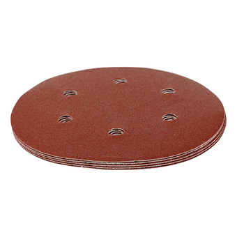 Круг абразивный на ворсовой подложке под "липучку", перфорированный, P 150, 150 мм, 5 шт Matrix