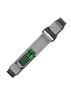 Нейлоновый ремешок 22 мм для Garmin (циферблат 47 мм) QuickFit на липучке (Серый металик)