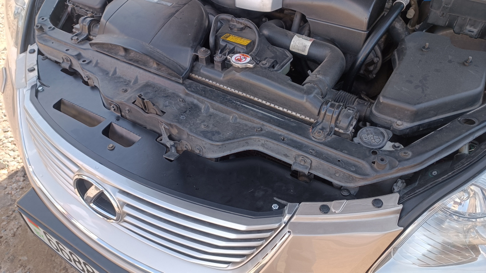 Накладка фальшрадиаторной решетки из нержавейки Lexus SC430 рестайлинг и Toyota Soarer Z40 (ПОД ЗАКАЗ)
