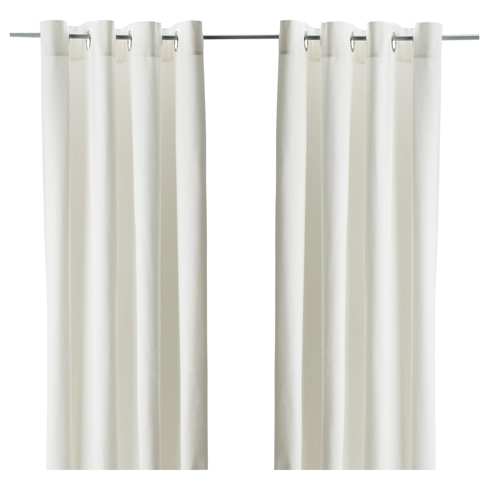 Комплект штор IKEA MERETE (МЕРЕТЕ), Белый, 145x250 см, 2 шт