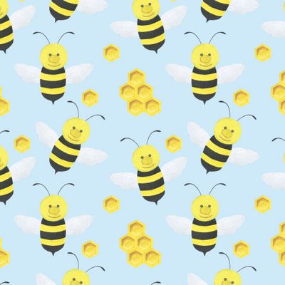 Пчелы акварель