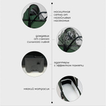 Детская коляска Bubago BLOOM 2in1 арт. BG 134-3 цвет Зеленый