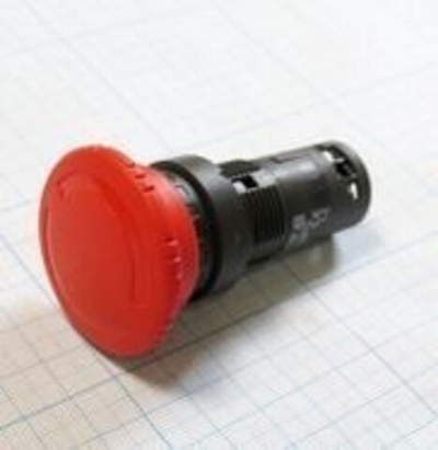 Кнопка красная грибовидная 1НО+1НЗ