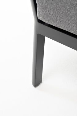 "Париж" модуль диванный алюминиевый угловой, цвет серый