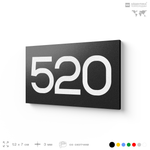 Номер на дверь 520, табличка на дверь для офиса, квартиры, кабинета, аудитории, склада, черная 120х70 мм, Айдентика Технолоджи