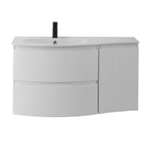 Мебель для ванной чаша слева Cezares VAGUE 104 Bianco lucido 44220+44222