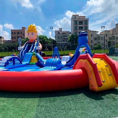 Надувной наземный аквапарк «Поймай осьминога» 25*15*8 м