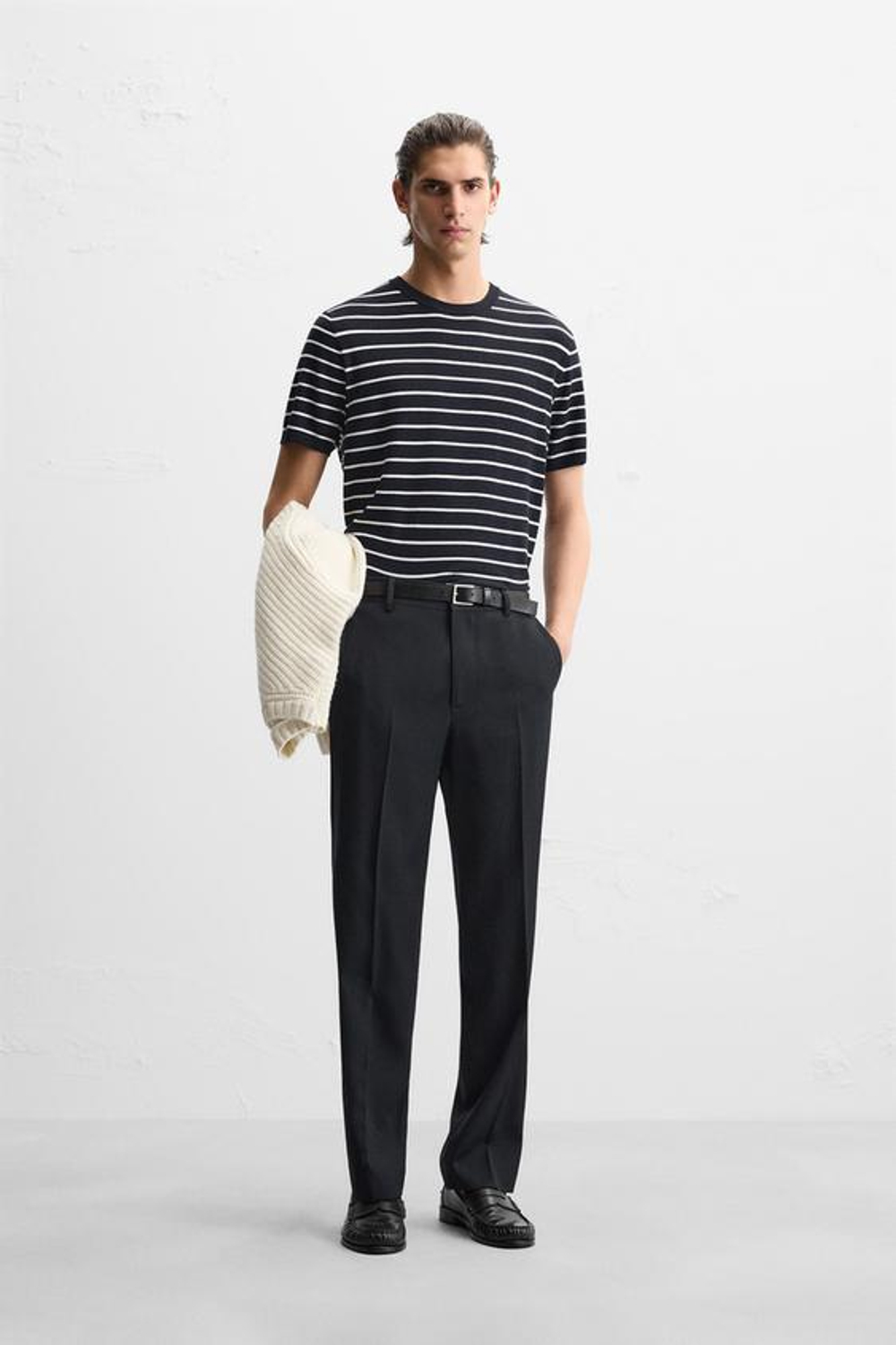 ZARA ФУТБОЛКА СВОБОДНОГО КРОЯ, ПОЛОСКИ