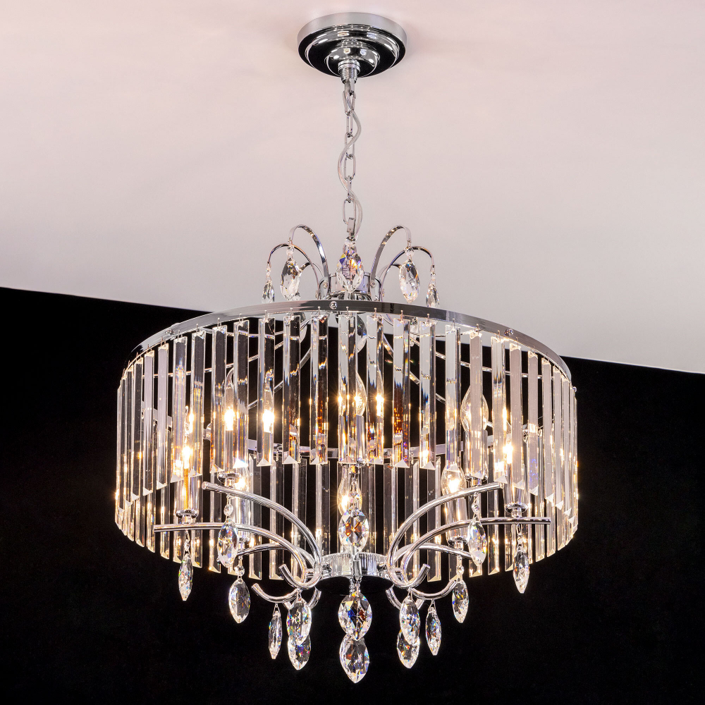 Citilux Инга CL335181 Люстра подвесная хрустальная Хром