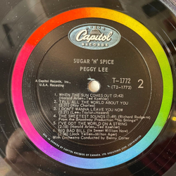 Винтажная виниловая пластинка LP Peggy Lee Sugar N Spice (USA 1962)