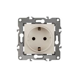 12-2001-02 ЭРА Розетка 2P+E Schuko, 16A-250В, IP20, без м.лапок, Эра12, слоновая кость | Эра 12 Слоновая кость