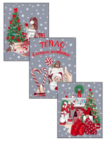 Набор кухонных полотенец, 3 шт , 45х60 см , рогожка