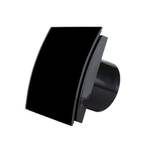 Вентилятор вытяжной для ванн ММ-Р 06 стекло овал 105 м³/час 14 Вт с обратным клапаном черный глянец