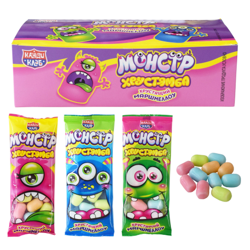 Хрустящий маршмеллоу "Монстр Хрустямба" 13г*30шт*12 блоков