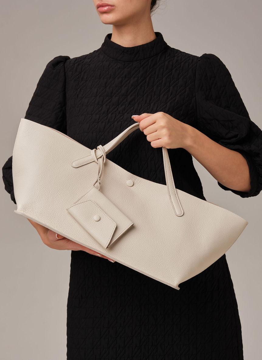 Кожаная сумка Dari DBR 31136 светлый крем