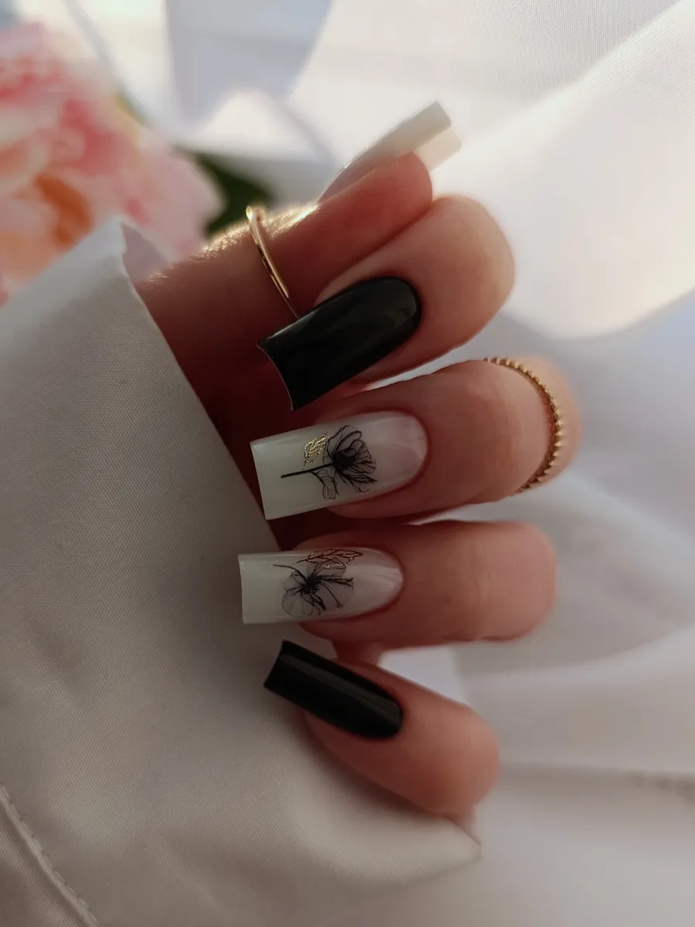 Lucky Rose Слайдеры наклейки для длинных ногтей 411