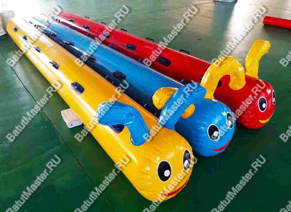 Надувная командная игра "Верхом на гусеницах", 6 мест