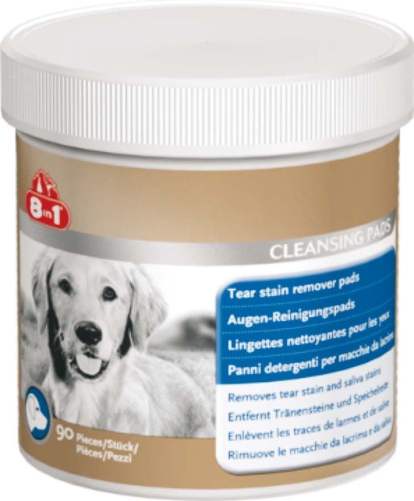 8in1 Очищающие диски д/глаз Tear cleansing pads (90 шт.) для собак и кошек, удаляют загрязнения, слезные пятна на шерсти и слюну 8in1 Очищающие диски д/глаз Tear cleansing pads (90 шт.) для собак и кошек, удаляют загрязнения, слезные пятна на шерсти и слюну