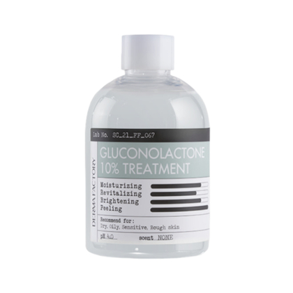 Derma Factory Гель-пиллинг для лица отшелушивающий - Gluconolactone 10% treatment, 250мл