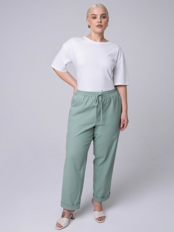 Брюки чиносы из хлопка; оливковый