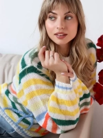 Свитер сетка паутинка в полоску