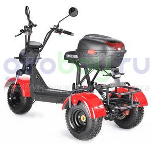 Электроскутер WHITE SIBERIA TRIKE MINI 1500W - Красный