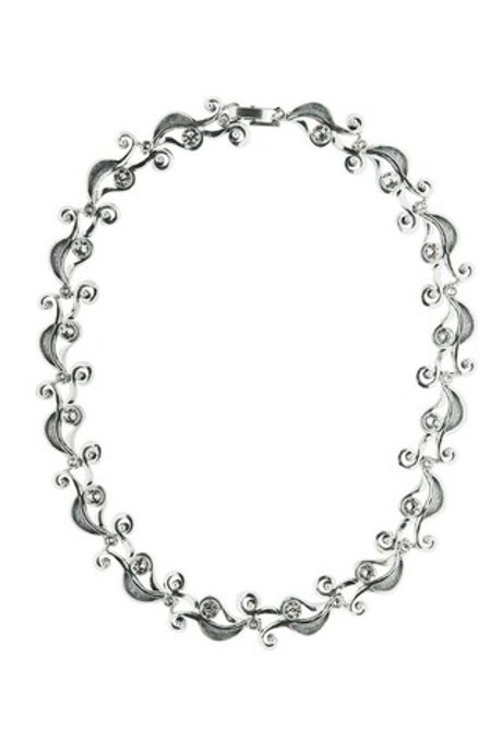 "Трезини" колье в серебряном покрытии из коллекции "Архитектура" от Jenavi с замком пряжка