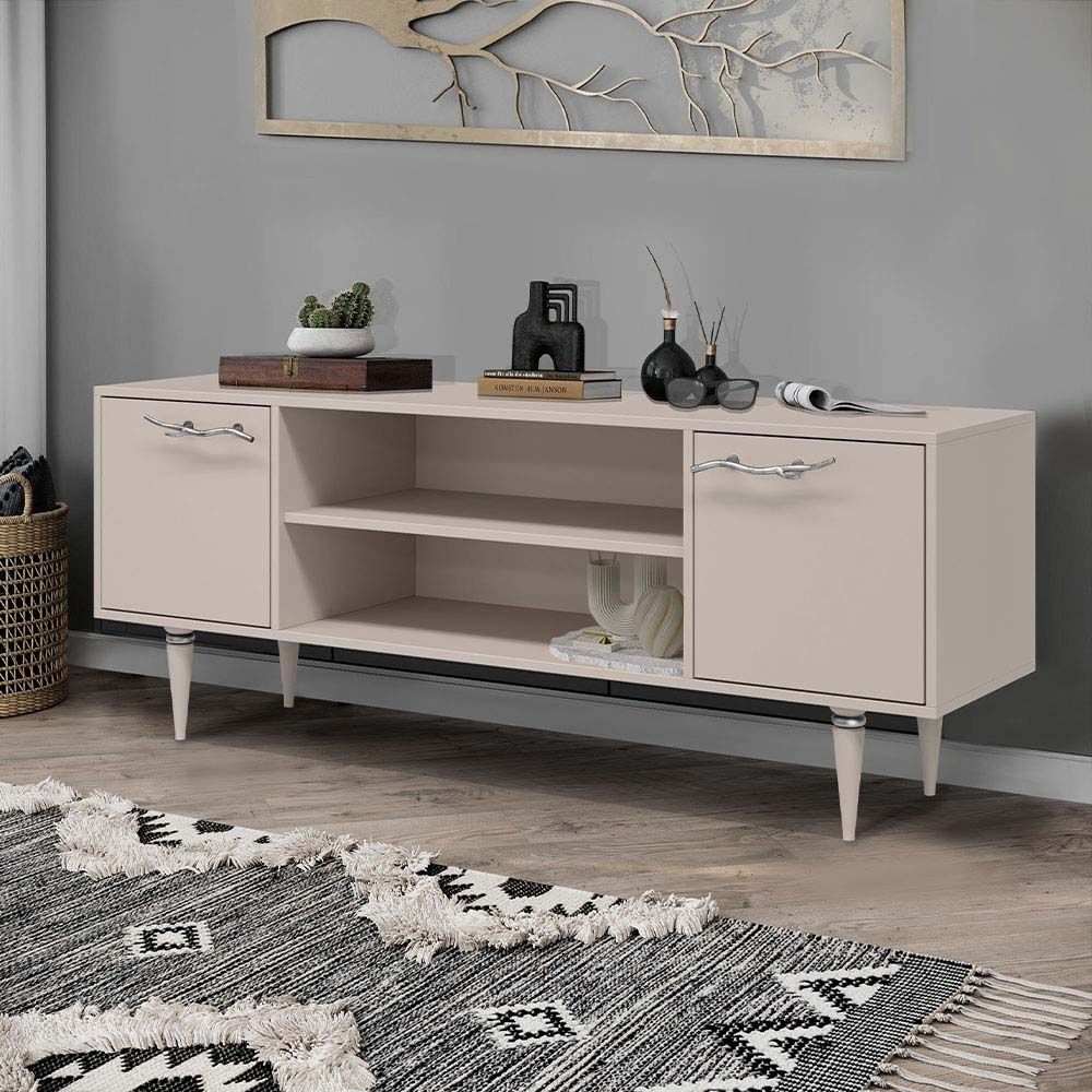 Тумба под ТВ Арт Колор matte 155см Классик Сильвер Серый агат матовый