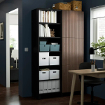 Шкаф с дверцей - IKEA BESTÅ/BESTA, 120x42x202 см, коричневый, Бесто ИКЕА