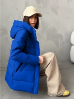 Куртка весенняя удлиненная с капюшоном