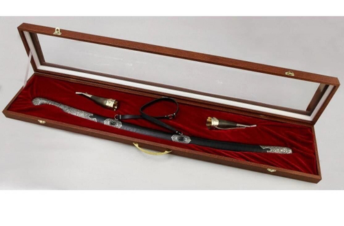 Набор подарочный "Кавказ №2" (Шашка казачья, 2 рога для вина)