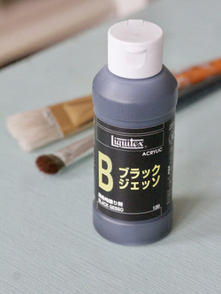 Краска акриловая Гессо Gesso 120ml (черная)