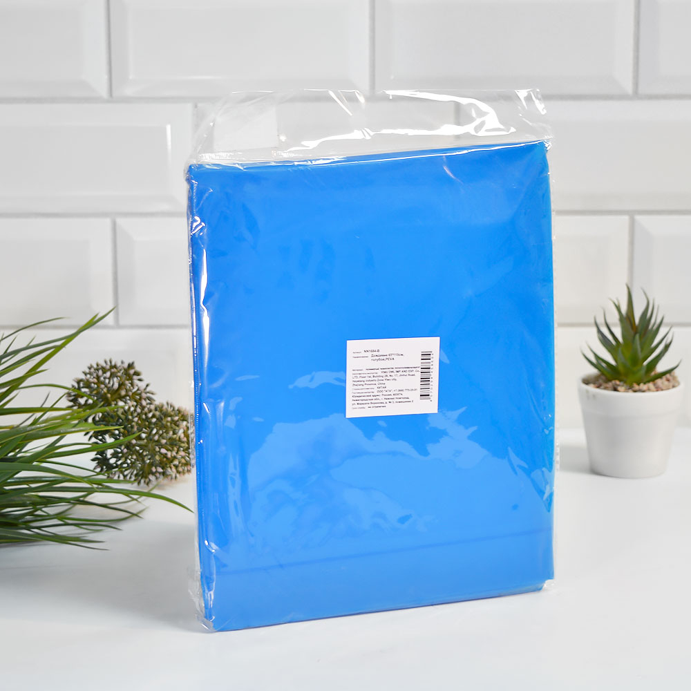 Дождевик 65*115см, голубой,PEVA