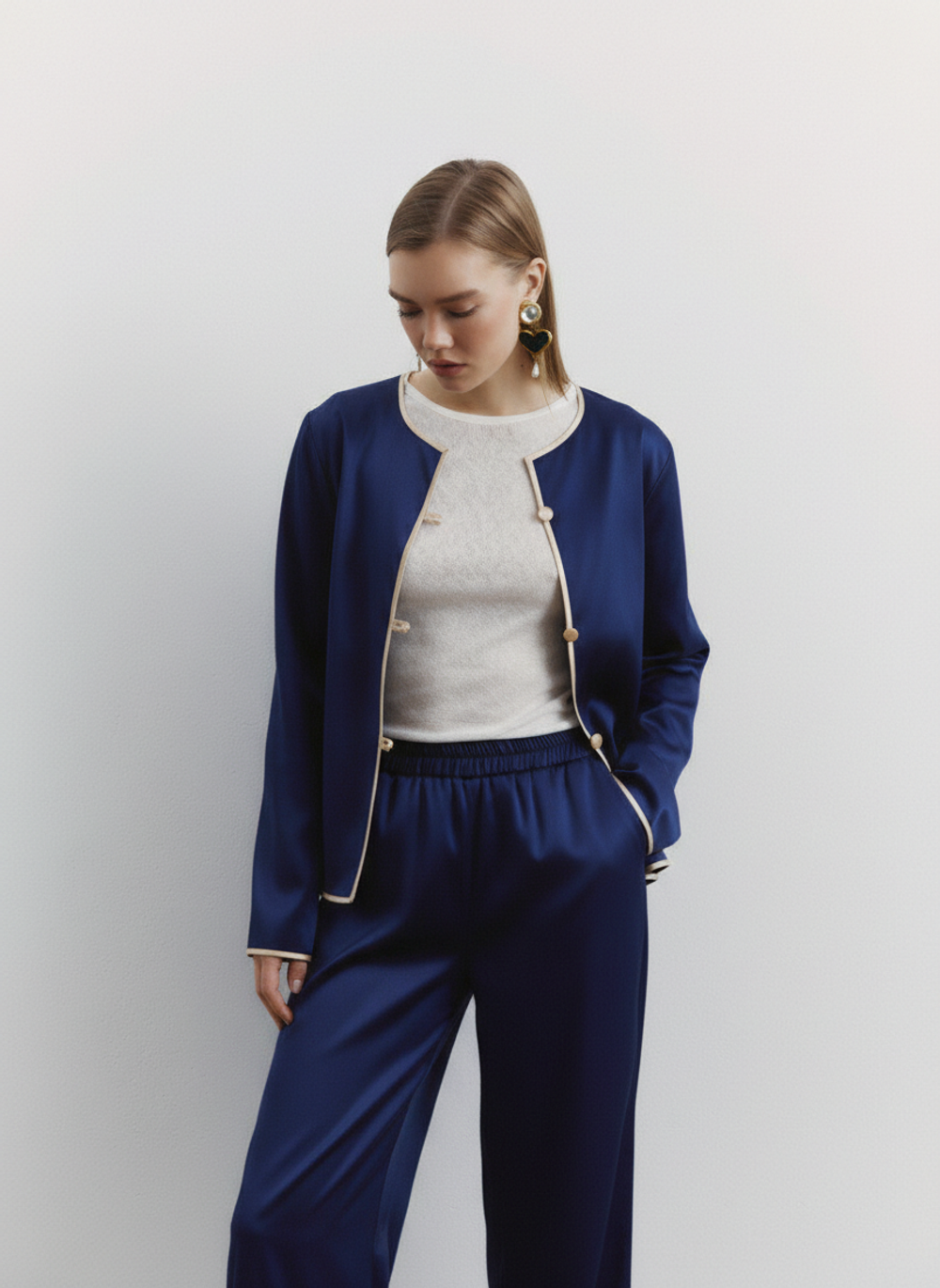 Костюм "Shine" из сатина, цвет тёмно-синий, р-р OS