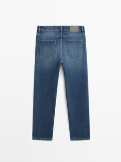 Massimo Dutti Джинсы с широкими штанинами, темно-синий