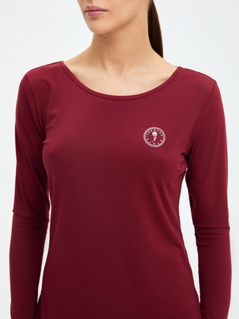 Футболка с длинными рукавами женская бордовая