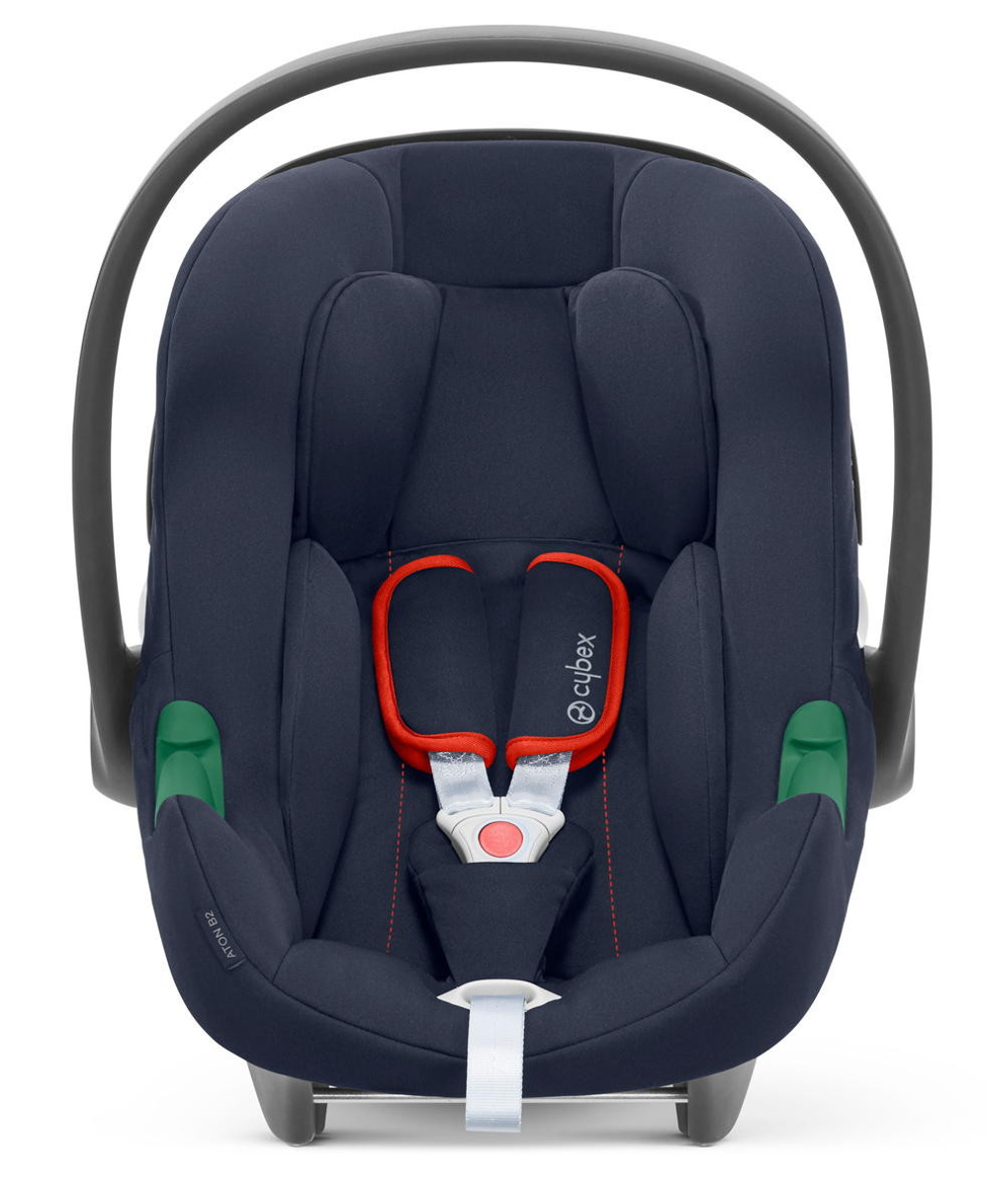 Коляска Cybex Coya Matt Black Frame Aton B2 i-Size Bay Blue Leaf Green с дождевиком