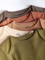 Боди с длинным рукавом для малышей Next K79-795, 5 шт., Хаки, Бежевый, Коричневый