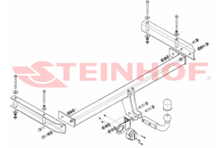Фаркоп Steinhof A-102 для Audi A6 Allroad C6 (Quattro) 05/2006-2011(паспорт и сертификат в комплекте)(без электрики)