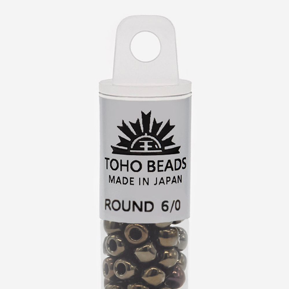 Японский бисер TOHO Round 6/0 (№83), металлизированный, непрозрачный глянцевый