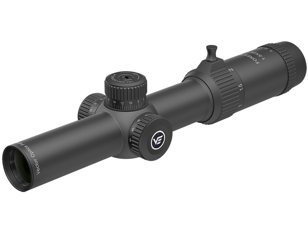 Прицел Vector Optics Forester 1-5x24 GenII, сетка VFD-2 (MOA), подсветка красная, 30мм, 1/2 MOA, IPX4, 425г