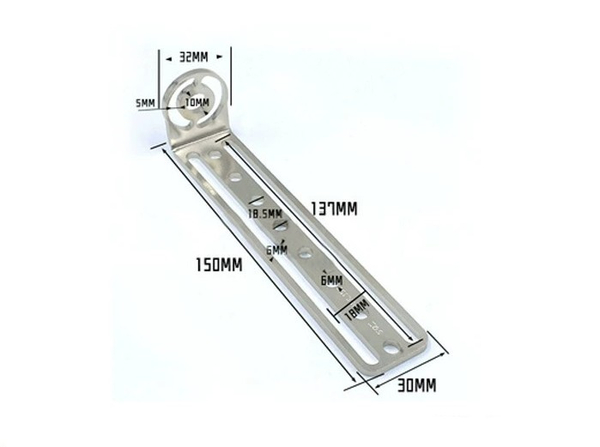 Right angle l-shaped m10 bracket 150mm