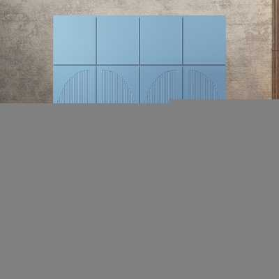 Шкаф Агератум МДФ четырехсекционный с антресолью в синей эмали - Дуб молочный 8622  210*45*240