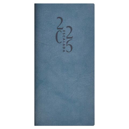 Еженедельник дат. 2026г (80*165мм) 64л., кожзам., мягк.пер. "Тиволи глосс синий"