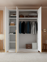 Шкаф для одежды 120х45х215, Мираж, распашной, трехдверный, с дубовыми ручками, белый, Dipriz