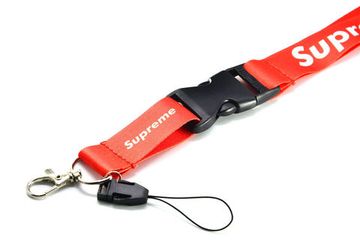 Ланъярд / шнурок для ключей Supreme красный