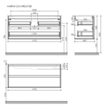 Тумба с раковиной Sancos Marmi 2.0 120 см MR2.0120ECH дуб чарльстон