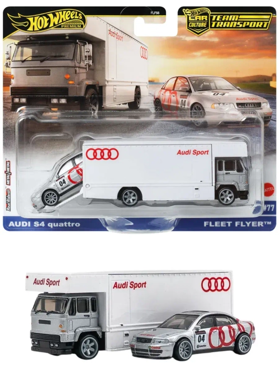 Набор Хот Вилс Premium Audi S4 и Fleet Flyer FLF56 JBM30