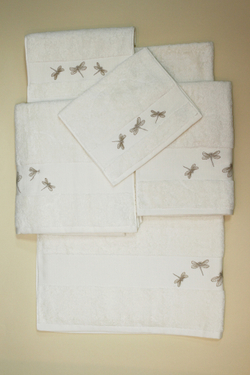 Полотенце 100х150 Devilla Palma Стрекозы экрю